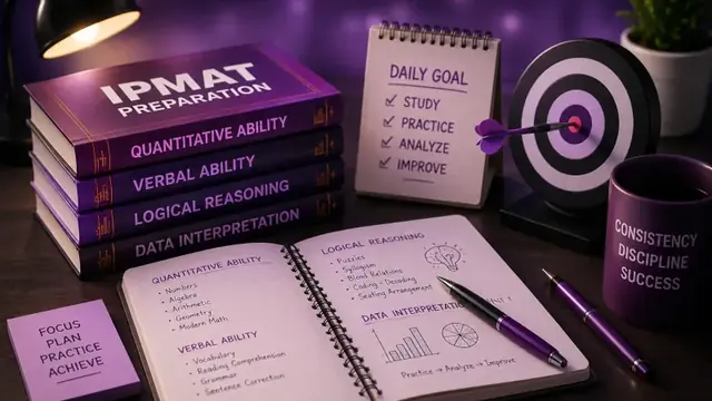IPMAT preparation books for quantitative and verbal ability with study notes
